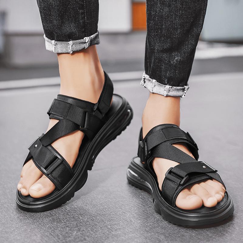 Men's Sandals 2024 Summer Beach Sandals Mens Man's Casual Leather Sandal Open Shoes for Men Fishing New Fashion Sports Wear Air