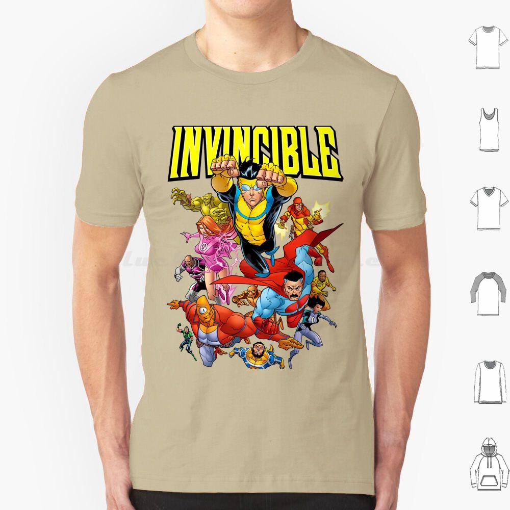 Invincible Invincible Cartoon T Shirt Cotton Men Women DIY Print Invincible Comics Anime Manga Invincible Comic Superhero Omni S