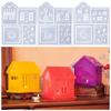 Festival Sturdy Silicone Christmas House Moulds Easy to Use Portable Craft Supplies for Home or Office Decoration