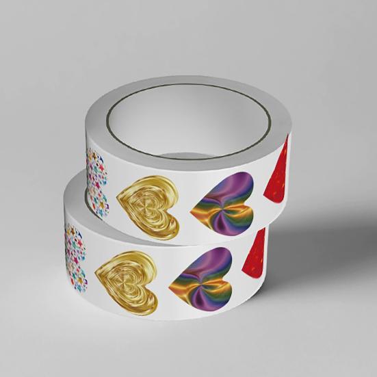 500 Pcs Heart Shaped Stickers 1" Self Adhesive Stickers Roll Love Heart Pattern Decals for Valentine's Day Wedding Card