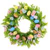 Paaseieren Kunstbloemen Krans Paaskrans Wanddecoratie voor Voordeur Portaal Schouwen Woondecoratie