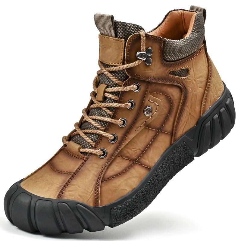 Men's Hip-top Genuine Leather Outdoor Hiking Shoes Casual Shoes