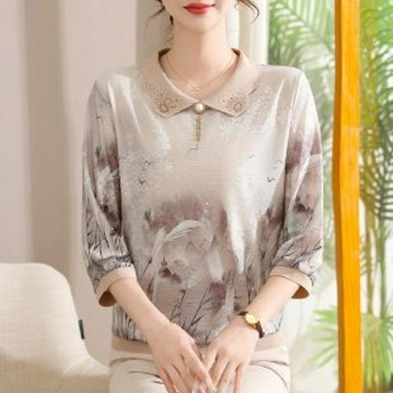 

Trending Summer Knitted Short-Sleeve T-Shirt for Women 50+ 4XL сірий колір