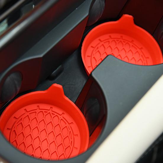 2 buc. sticle rotunde de apă din silicon Suport pentru pahare, culoare solidă, anti-alunecare, rezistentă la auz, covoraș pentru pahare din silicon Accesorii pentru interiorul mașinii