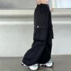 6-16 Years Kids Girls Loose Cargo Pants Multi-pocket Wide-leg Pants