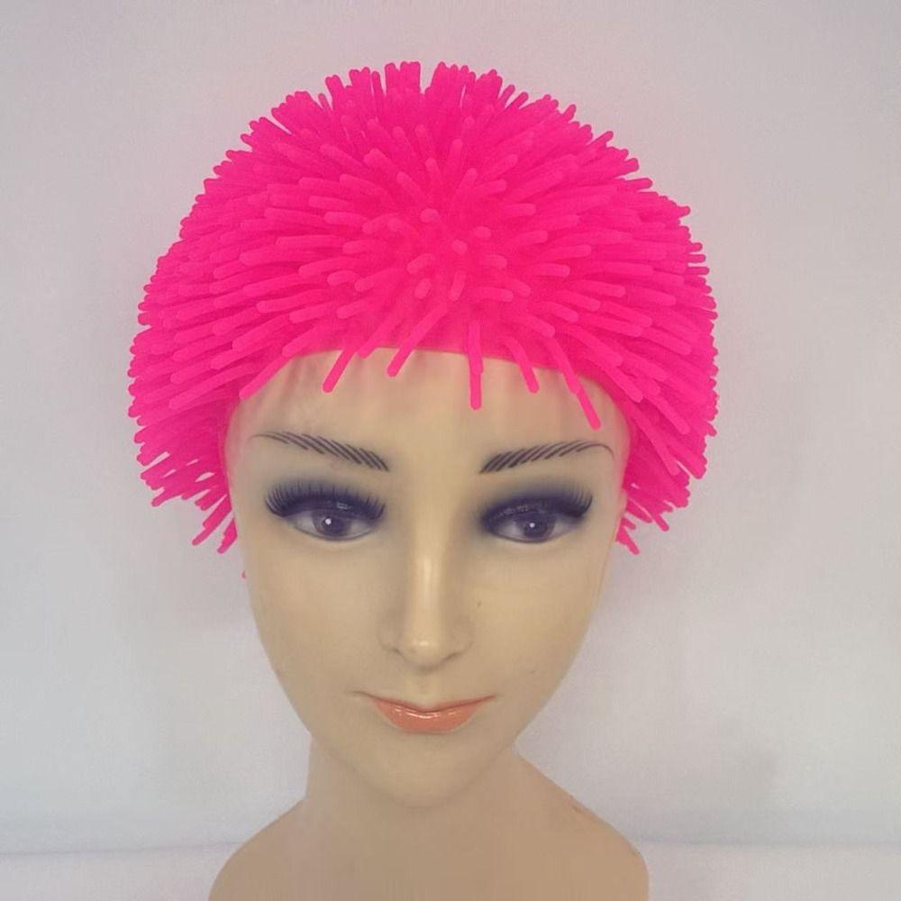 Portable Spiky Ball Prank Hat Soft Colorful Headgear Unique Funny Headwear Halloween Party