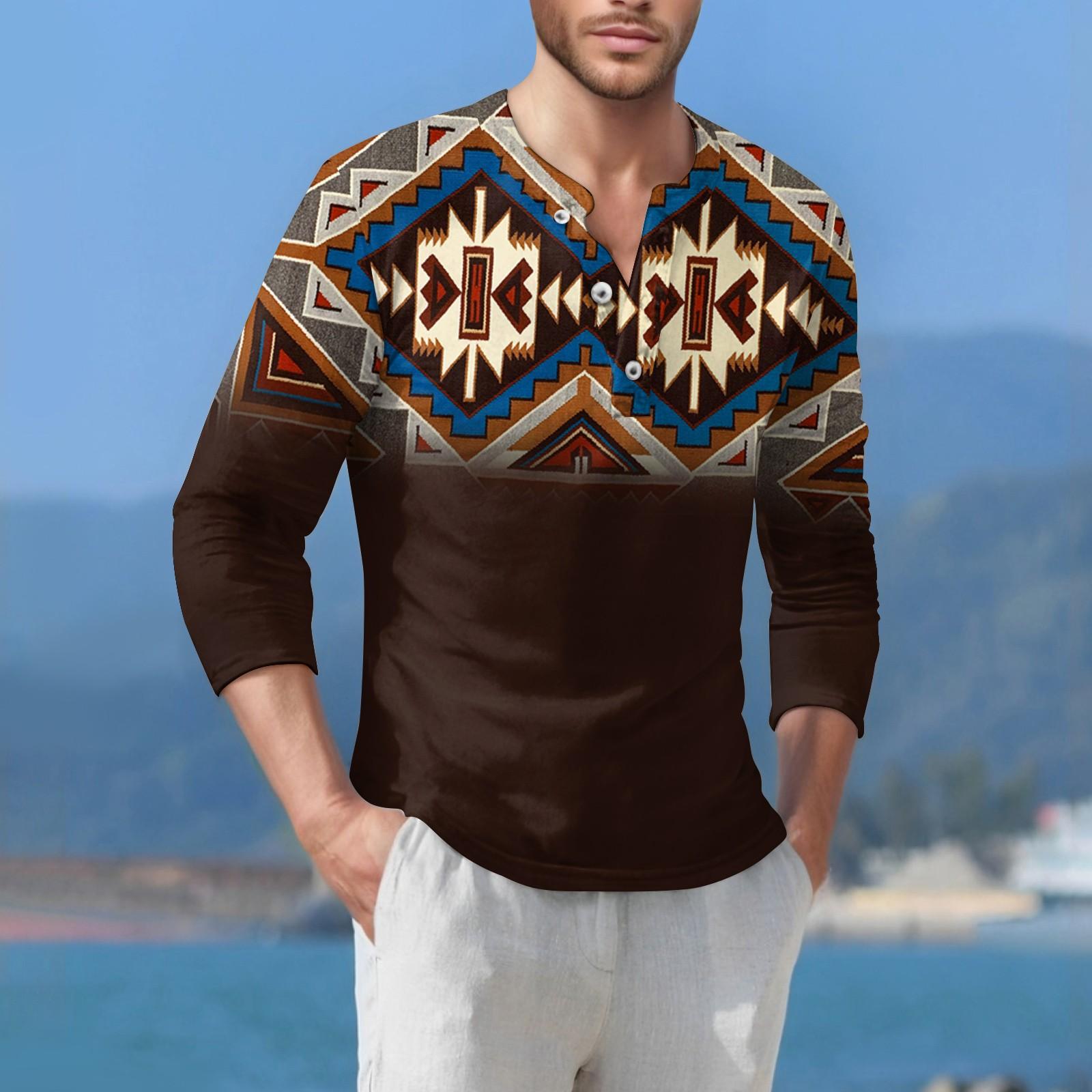 

Чоловіча футболка вуличного повсякденного стилю з довгими рукавами XL коричневий