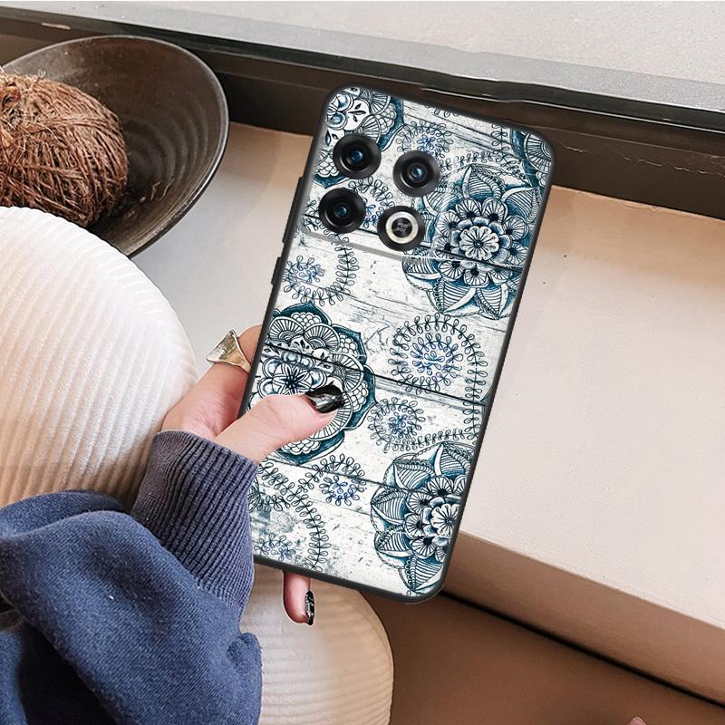 Mandala Holz Blume Hülle Für OnePlus 15 R 13 R 12R 10R 8T 10T 13T 12 11 10 Pro Nord 5 CE 4 3 2 Lite N20 N30 Abdeckung