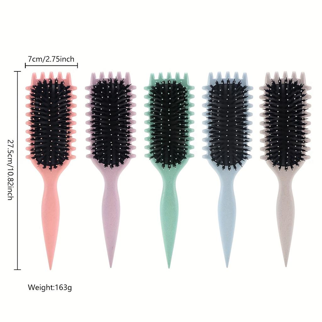Curly Hair Styling Brush for Women - Ergonomic, Bristle Comb with Comfort Grip Handle for Bouncy Curls & Hairstyles, Curly Hair Brush