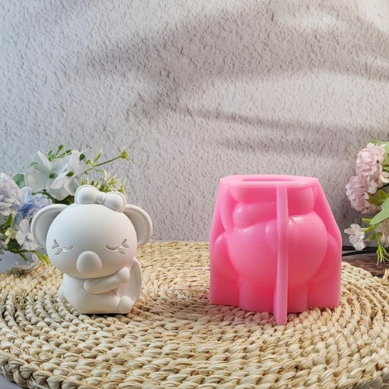 Silikon-Kerzenformen in Koala-Form zur Herstellung von Kerzen, Seife, Schokolade, Süßigkeiten, Kuchen, Heimdekoration, Epoxidharz-Silikonformen