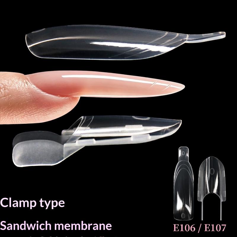 Szablon do podwójnego przedłużania paznokci Sandwich Szybki Szablon do przedłużania paznokci Podwójny Szablon Przedłużanie paznokci Górna Forma Dolna Forma Paznokcia