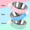 Anti-Tipping Fixed Hanging Dog Bowl Dog Cage Stainless Steel Drinking Bowl Pet Bowl Pet Supplies