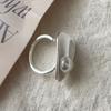 New Waterdrop Pearl Rings For Women Geometric Finger Adjustable Vintage Flower Pearl Ring For Party Birthday Jewelry Gift