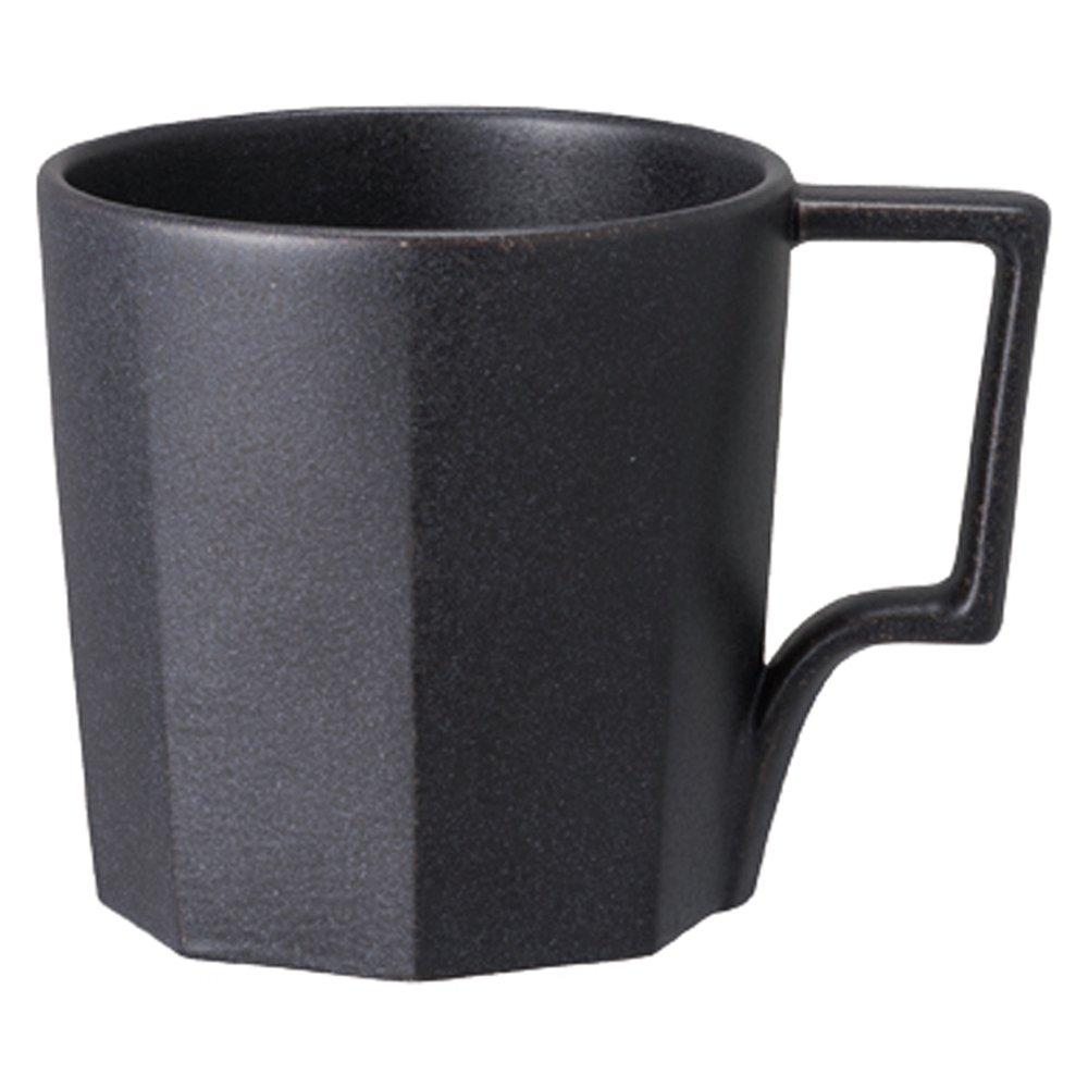 KINTO OCT Mug, 300ml, Black, Microwave and Dishwasher Safe, Gift, 28896