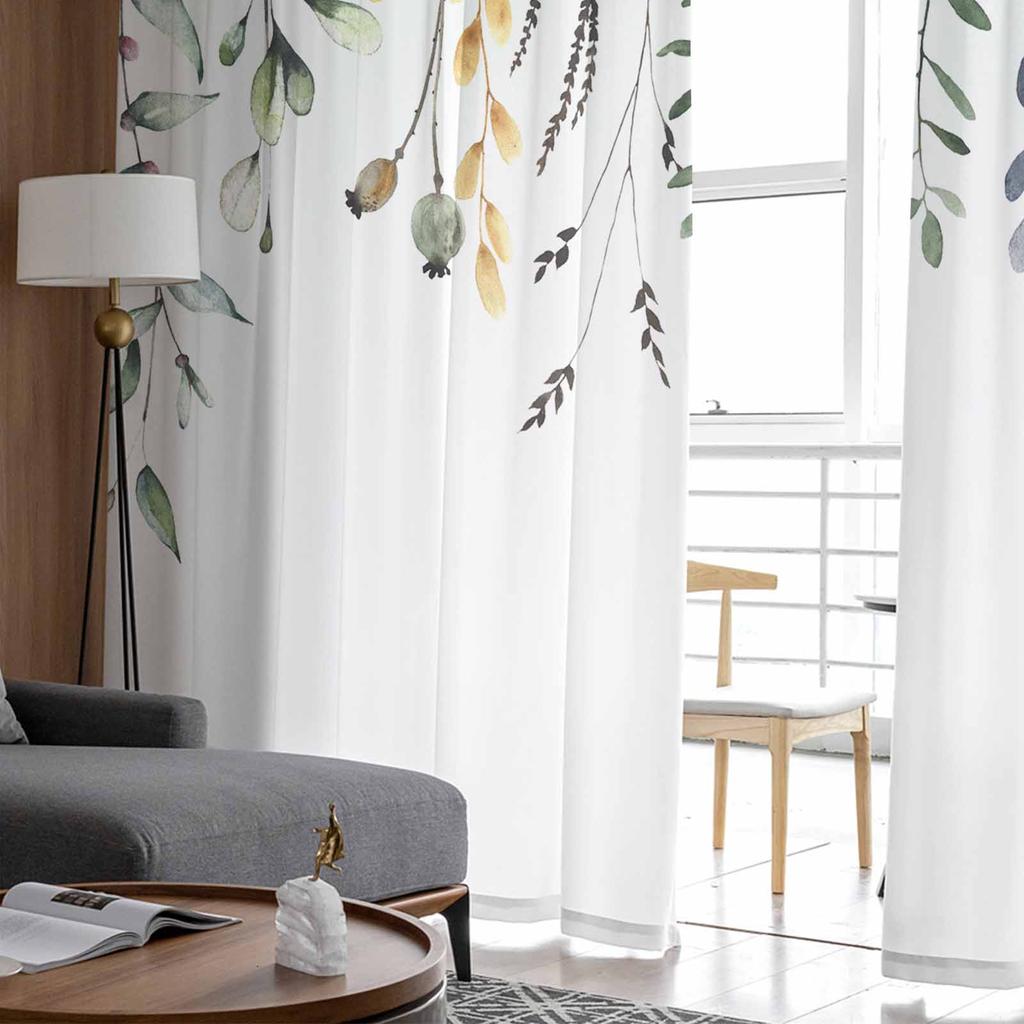 Pflanzen, Wildblumen, Blätter, Sommer, pastorale Brise, Fenster, Tüllvorhänge für Wohnzimmer, Hotel, Luxus-Dekoration, transparente Vorhänge