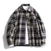 Korean Style Lapel Thickened Plaid Jacket for Men In Autumn and Winter Plus Velvet Cold-proof Jacket Couple Style