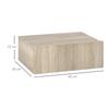 Set of 2 Wall-Mounted Floating Nightstands, 1 Drawer, 40x30x15 cm, Natural