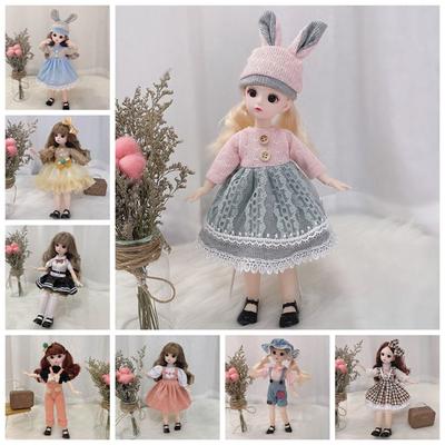 Roztomilé panenkovské princeznovské šaty 21 pohyblivých kloubů doplňky DIY panenkovský outfit pro 30cm 1/6 BJD panenku