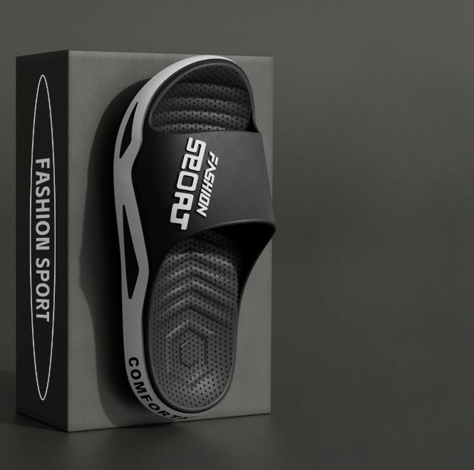 Pánské pantofle Pohodlné pantofle s potiskem písmen - Měkká podrážka Lehké a protiskluzové plážové sandály