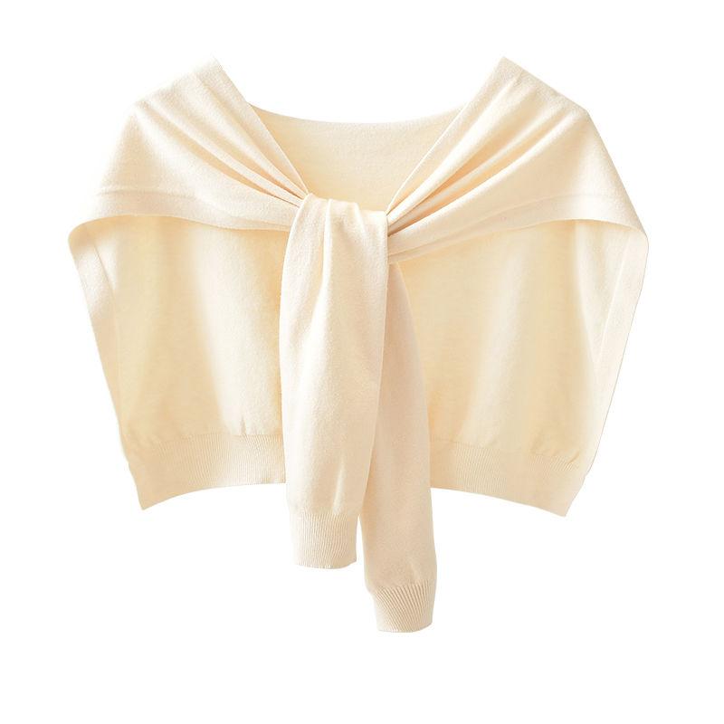 Korean Cashmere Wool Knit Women Fake Collar Shawl Summer Air Conditioned Shoulder Protect Cervical Spine Thicken Warm Scarf Q36