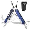 WORKPRO Мультитул Зовнішні плоскогубці 18-в-1 Складані плоскогубці, Різак для дроту, Пилка, Напилок, Викрутка, Відкривачка для консервів, Функція блокування, з чохлом, для кемпінгу,