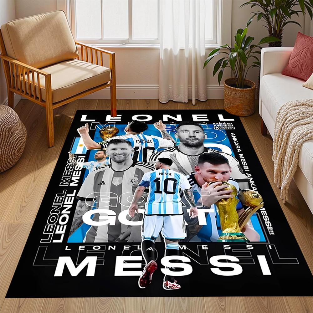 Tappeto da Pavimento Tappeto da Ufficio Celebrazione Messi dell'Argentina Perfetto per Ingresso Soggiorni Balcone Corridoio Tappeto Antiscivolo Decora Uffici