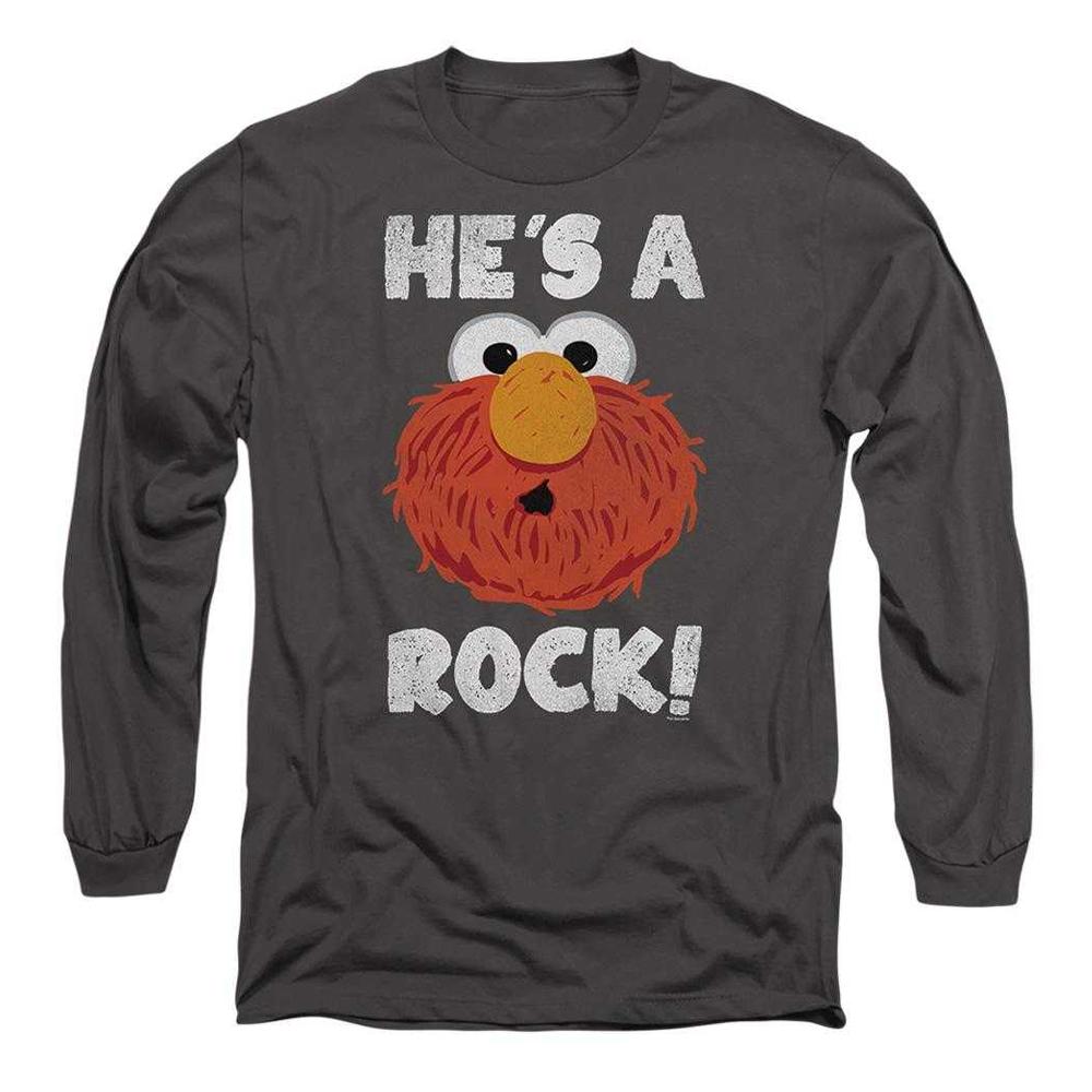 Sesame Street Unisex Adult HeÂ´s A Rock Long-Sleeved T-Shirt