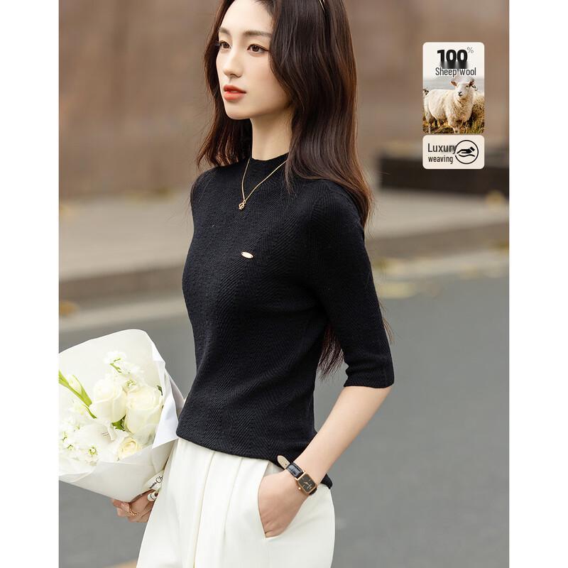 

Women s 100% Merino Wool Slim-Fit Jacquard Turtleneck Sweater L