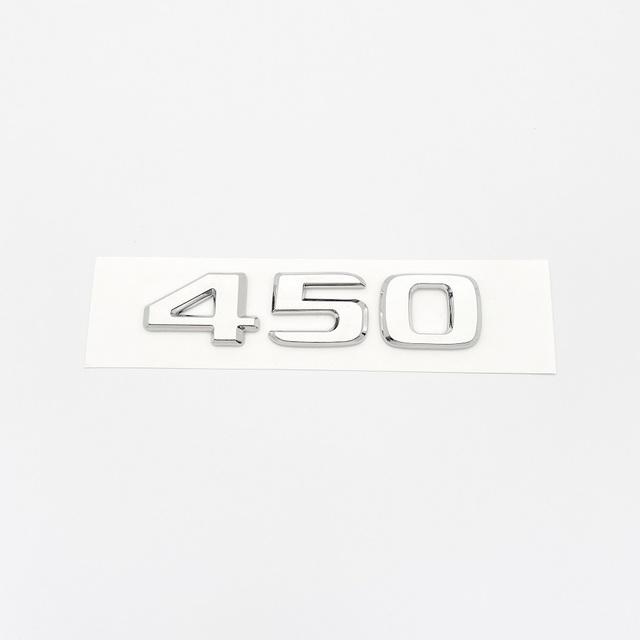 Pro Mercedes Benz Brabus C W203 W204 W205 kupé Odznak kufru auta Logo Samolepka Písmena B20 B30 D30 450 650 ABS Emblém Chrom Stříbrná