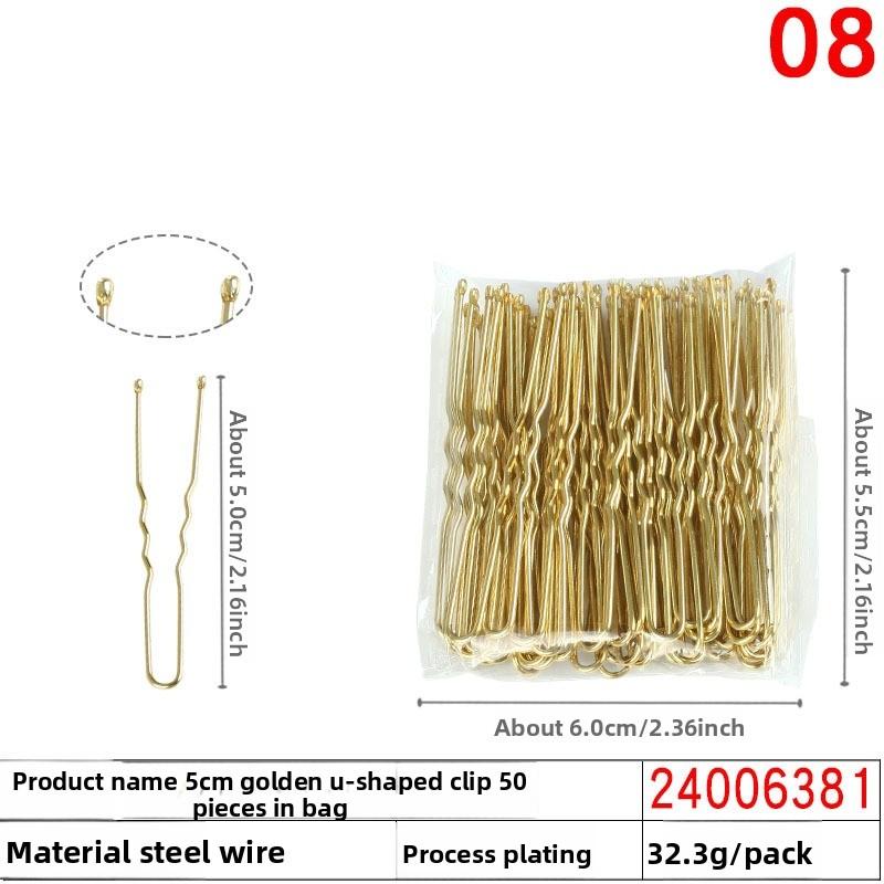 Black Seamless U-shaped Hairpin A Must-have for Buns Fixed Hairpins Women's One-line Hairpins and Hairpin Clips