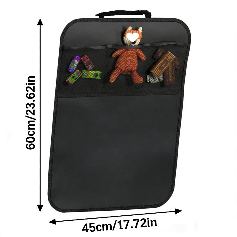 Car Rear Seat Cover With 3 Pocket Storage Pockets, Waterproof Seat Protector, Car Seatback Protector, Dirt And Scratch Resistant