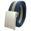 Stripe Canvas Waist Belt Metal Buckle Nylon Belt Fashion Men's Business Belt  Male