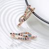 Fashion  Rose Gold Color Dangle Earrings For Women Unusual Colorful Natural Zircon Accessories Daily Fine Jewelry