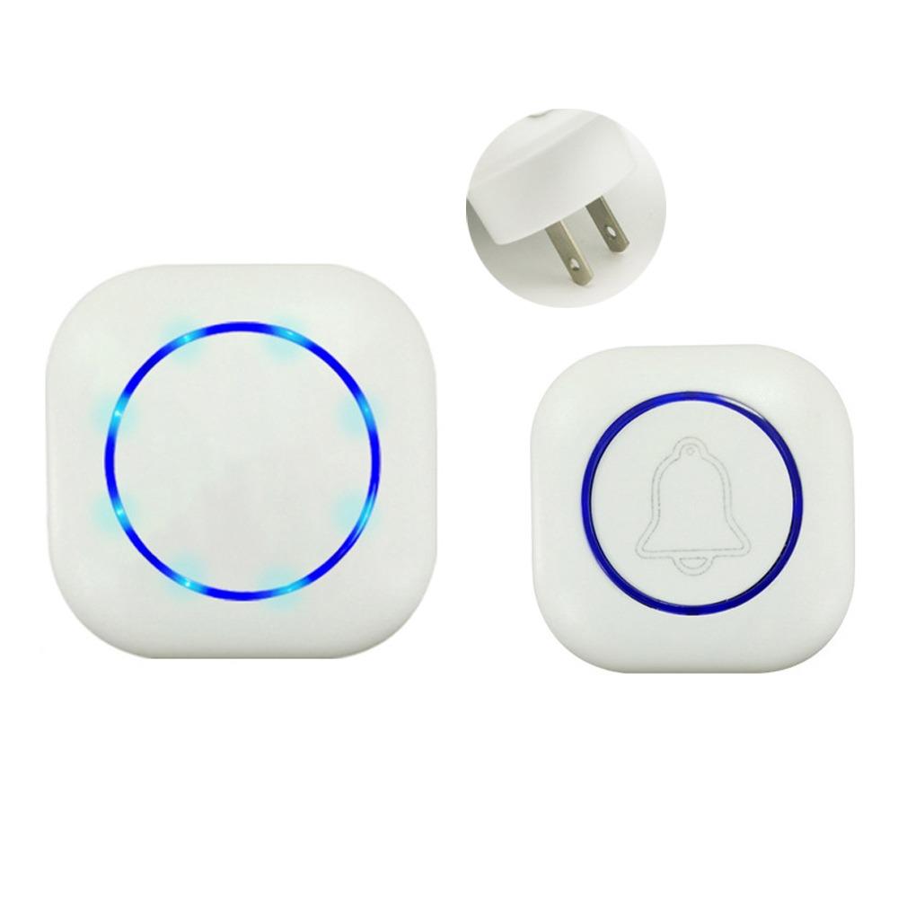 

Waterproof Wireless Doorbell Intelligent Home Welcome Doorbell Office Environment US Plug White