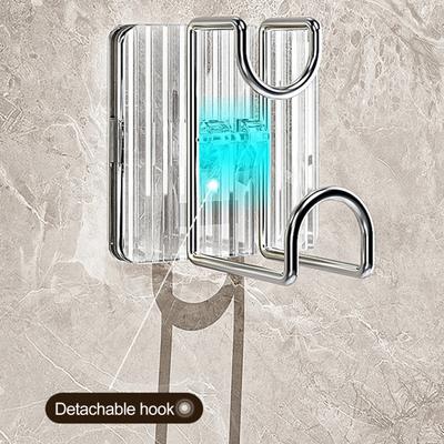 Crochet de lavabo sans trace, sans poinçon, forte charge, support mural auto-adhésif polyvalent, organisateur de salle de bains et de cuisine