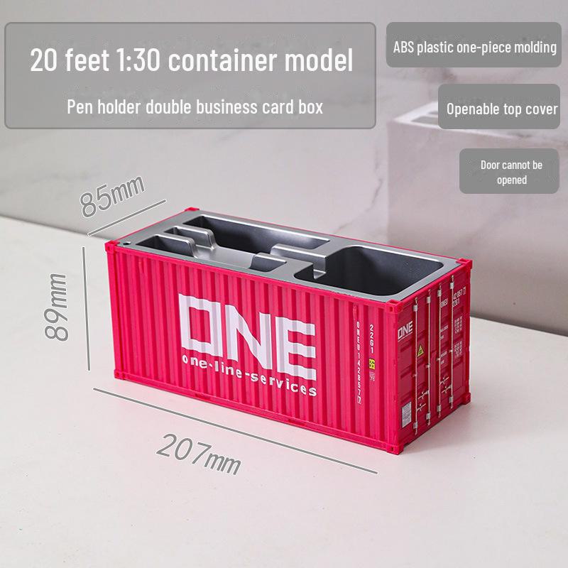 20ft Model Container Pen Holder & Business Card Box