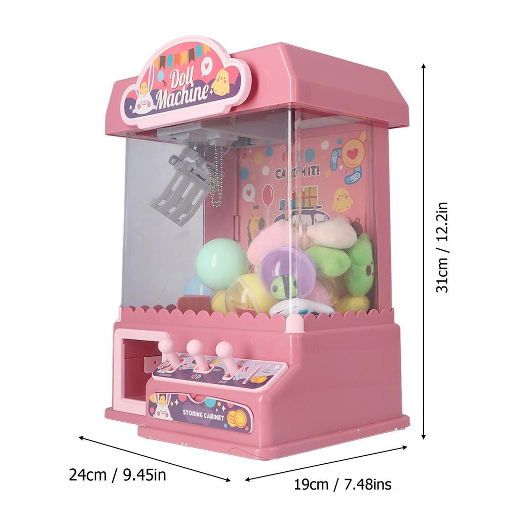 Doll Grabber Machine Cool Light Music Electric Eggshell Grabber Game Toy for Party