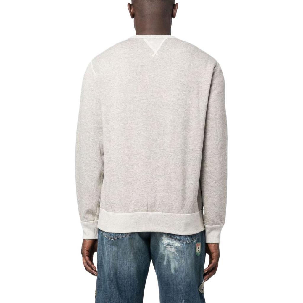 Polo Ralph Lauren Ss23 Patchwork Logo Label Crewneck Sweatshirt Men Sweatshirt Light-Gray 710907252-002