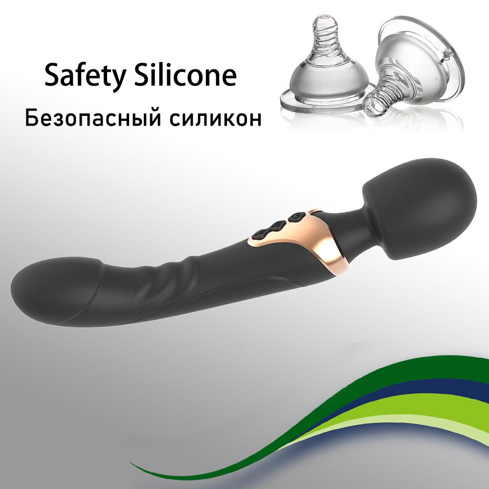 Powerful Dildos Vibrator Dual Motor Silicone Large Size Wand G-Spot Massager Sex Toy For Couple Clitoris Stimulator for Adults