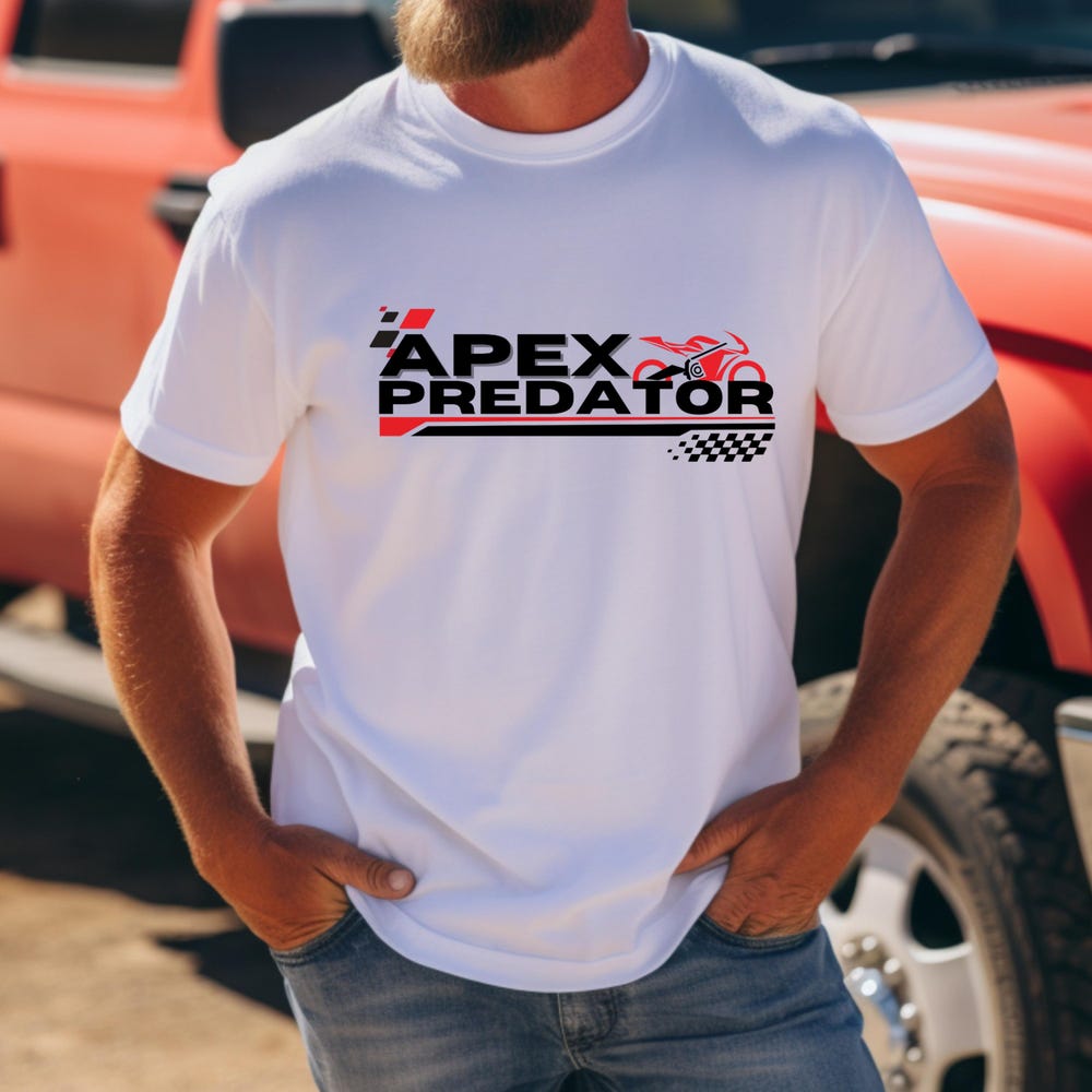 Apex Predator Motorcycle Unisex Softstyle T-Shirt, Biker Tee, Motorbike Shirt, Rider Top, Motorcycle Lover Gift L