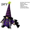 Purple Black Halloween Ornaments Gnome Decoration, Witch Swedish Tomte Ornament, Plush Atmosphere Enhancers Scandinavian Elf Dwarf for Party