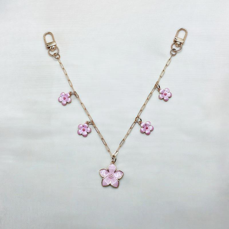 

Женский аксессуар для сумки: Цепочка из цветков сакуры для универсального украшения сумки