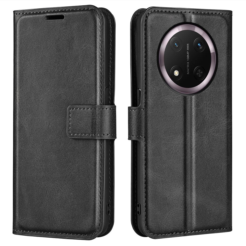 For Honor Magic7 Lite 5G/X9c 5G/X60 Pro 5G Stand Case Anti-Scratch Calf Texture Leather Phone Cover