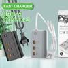 Total 35W Desktop Power Strip Multifunctional Phone Holder with 3USB 3Type C Ports Fast Charging Charger for IPhone 16 Xiaomi 15