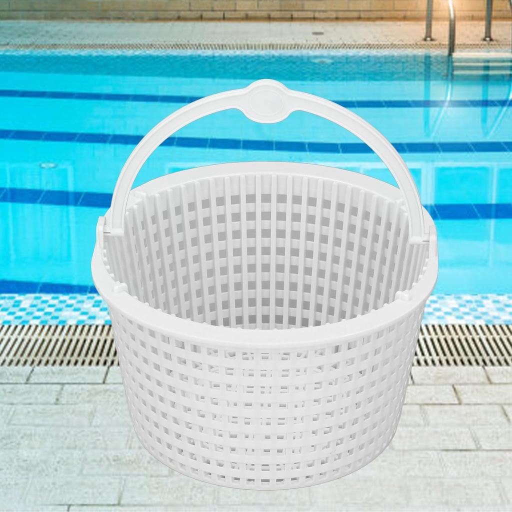 TOPINCN Skimmer Basket Compatible with Automatic Skimmers, ABS SPX1091C Replacement Skimmer Filter Basket with Handle for Swimming Pools Spas Hot