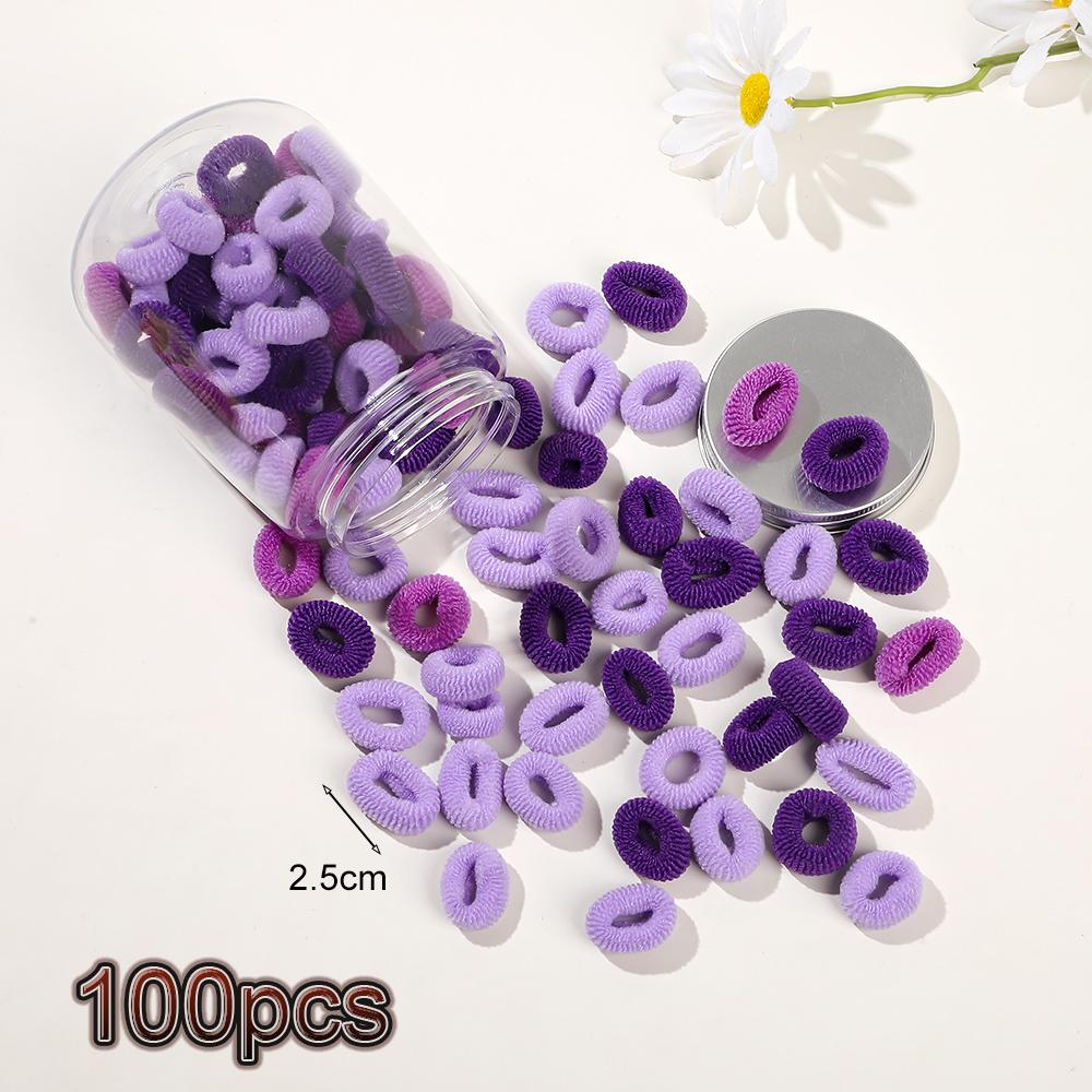 

100 шт. Разноцветные Женские Девичьи Эластичные Резинки для Волос для Хвоста Маленькие Резинки для Волос Резинки Скранчи Аксессуары для Волос для женщин
