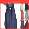 Elegante Abito Maxi da Donna Estivo Girocollo Senza Maniche Canotta con Dettaglio in Pizzo