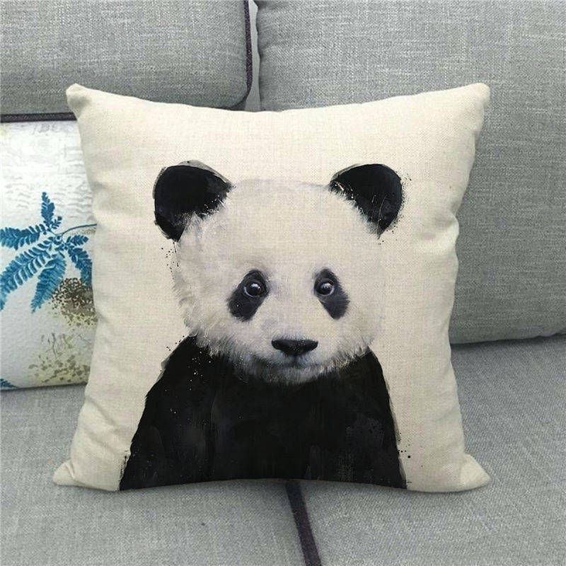 Cute Tiger Wild Animal Fierce Beast Digital Printing Short Plush Pillow Covers For Car Sofa Office Cushion Cover Home Goods