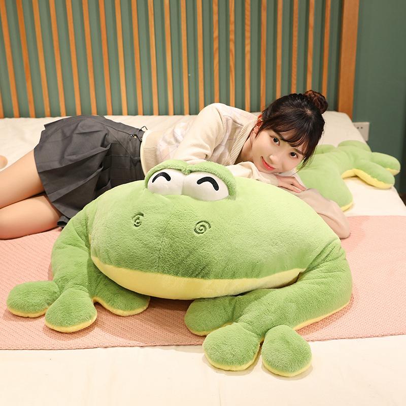 Grüne Frosch Plüschtiere Stofftiere Puppe Erwachsene Niedliche Geburtstagsgeschenke Haus Zimmer Deko