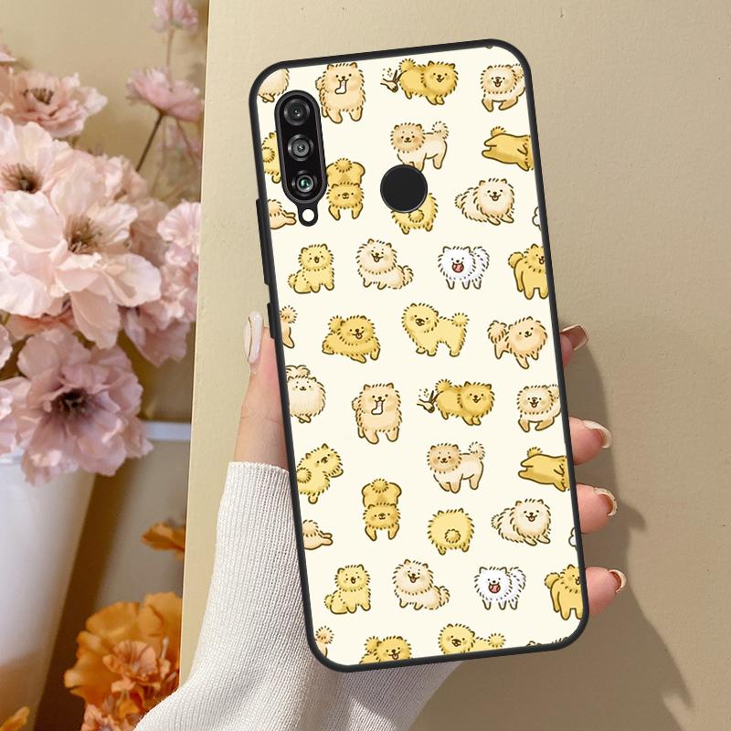 Pomeranian Dog Case For Huawei P30 Pro P50 P20 P40 Lite Nova 5T P Smart 2019 2021 Cover For Honor 50 Lite
